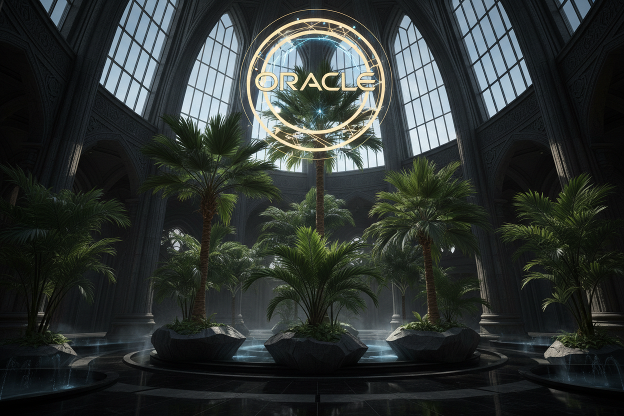 Atrium septet of Roebelenii, Chamaedorea, Howea and Spathiphyllum in basalt creating grand oracle